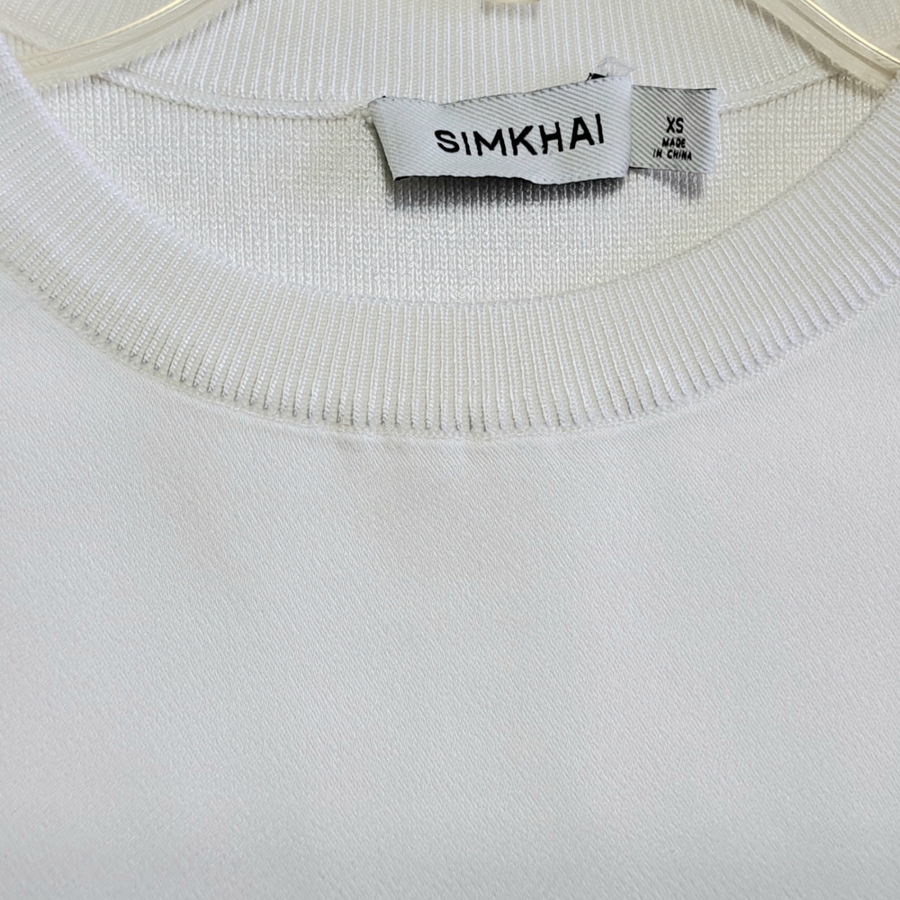 SIMKHAI Silky Paneled Crewneck XS